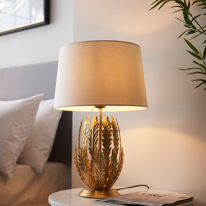 Delphine Leaf Table Lamp - Gold Endon 2