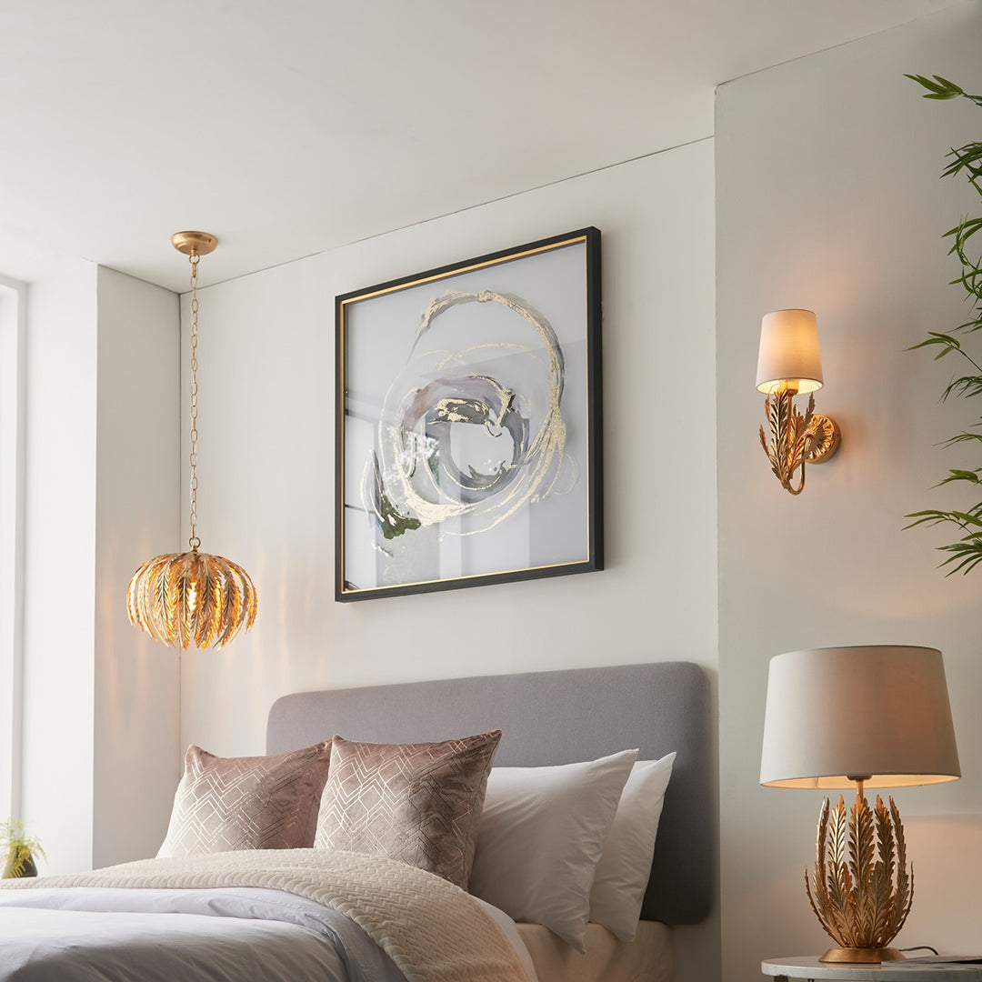 Delphine Leaf Wall Light - Gold Endon 3