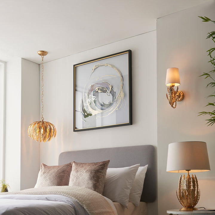 Delphine Leaf Wall Light - Gold Endon 3
