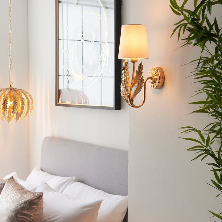 Delphine Leaf Wall Light - Gold Endon 4