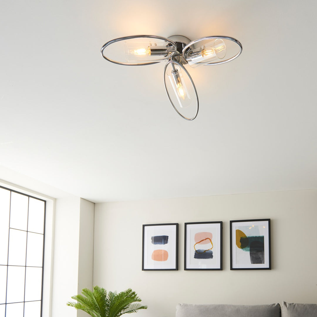 Amari 3 Ceiling Light - Chrome Endon 3