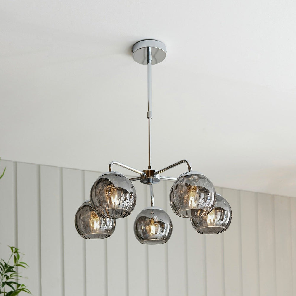 Dimple 5 Pendant Light - Chrome Endon 2