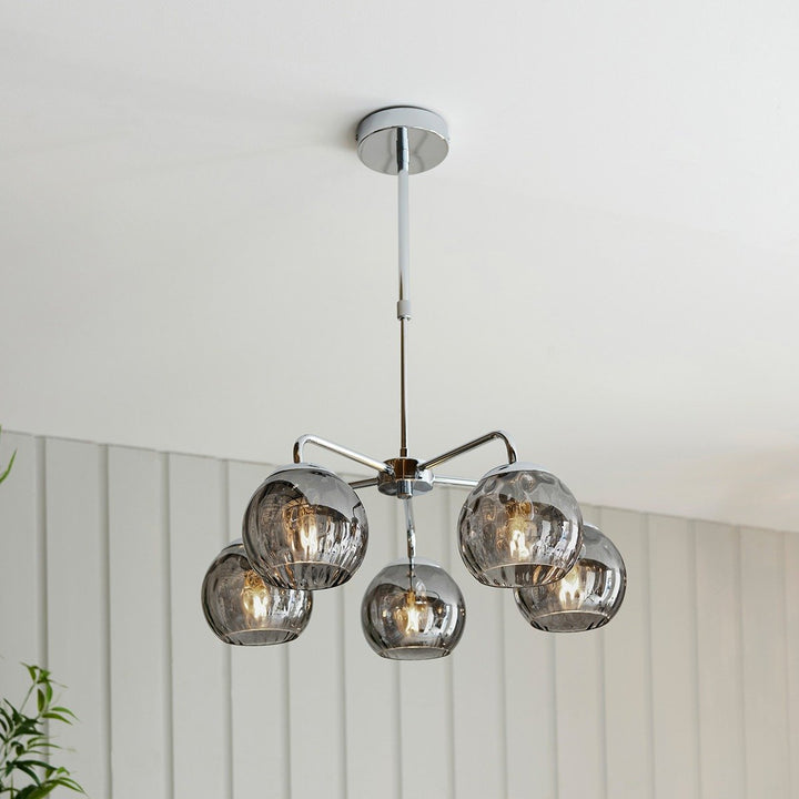 Dimple 5 Pendant Light - Chrome Endon 2