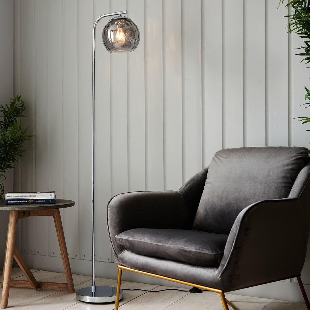 Dimple Floor Lamp - Chrome Endon 3