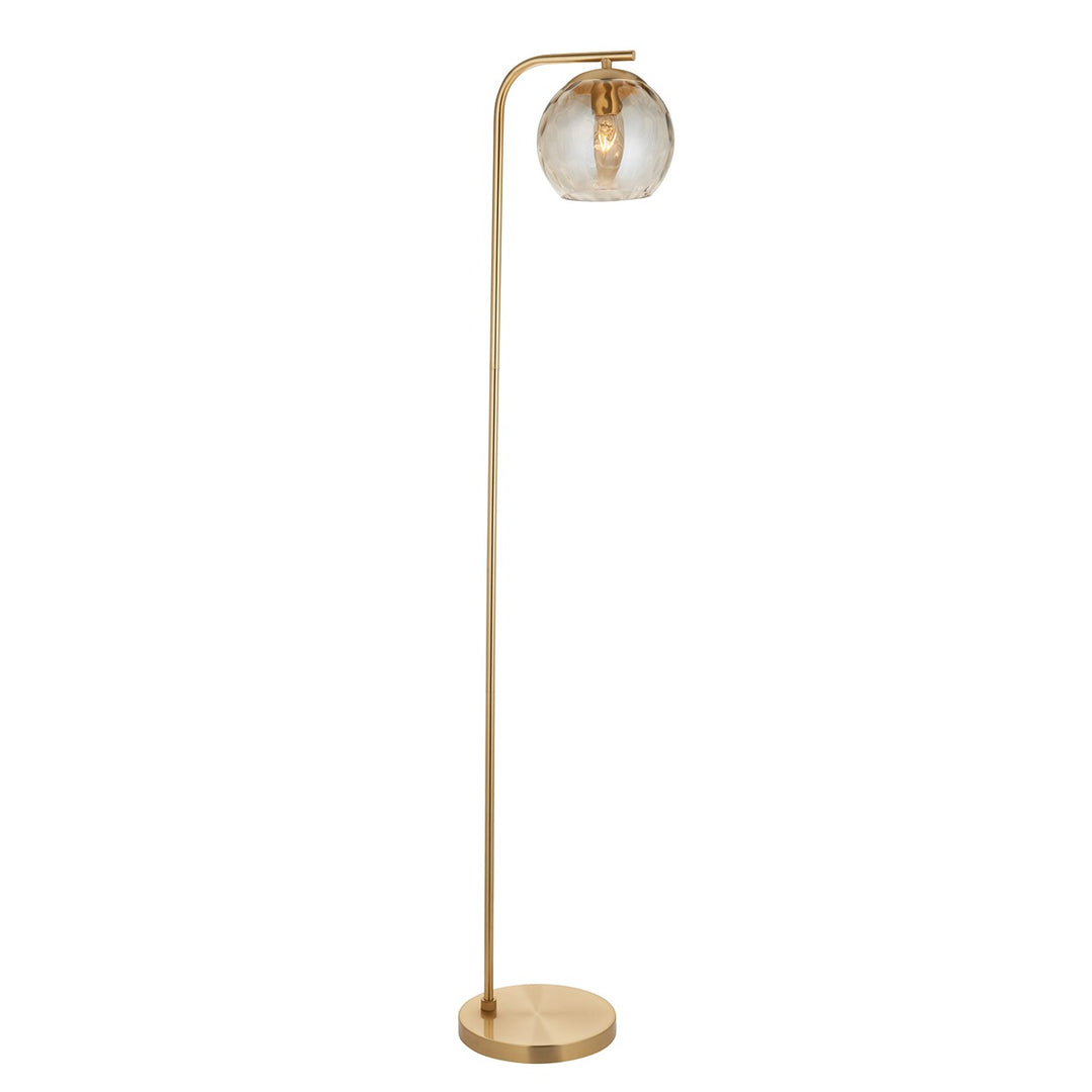 Dimple Floor Lamp - Satin Gold Endon 1
