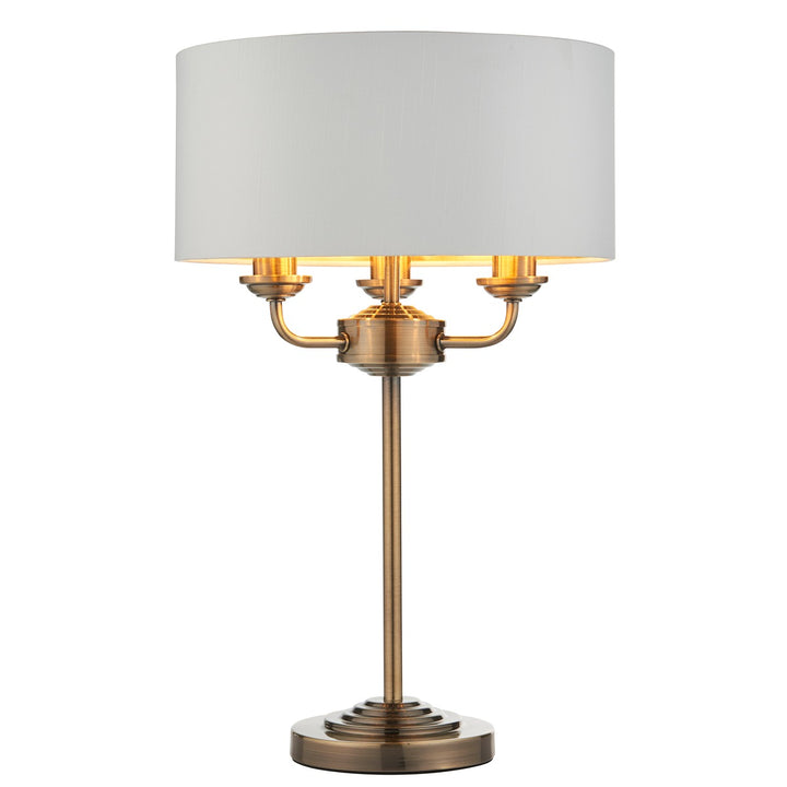 Highclere 3 Table Lamp - Antique Brass Endon 1
