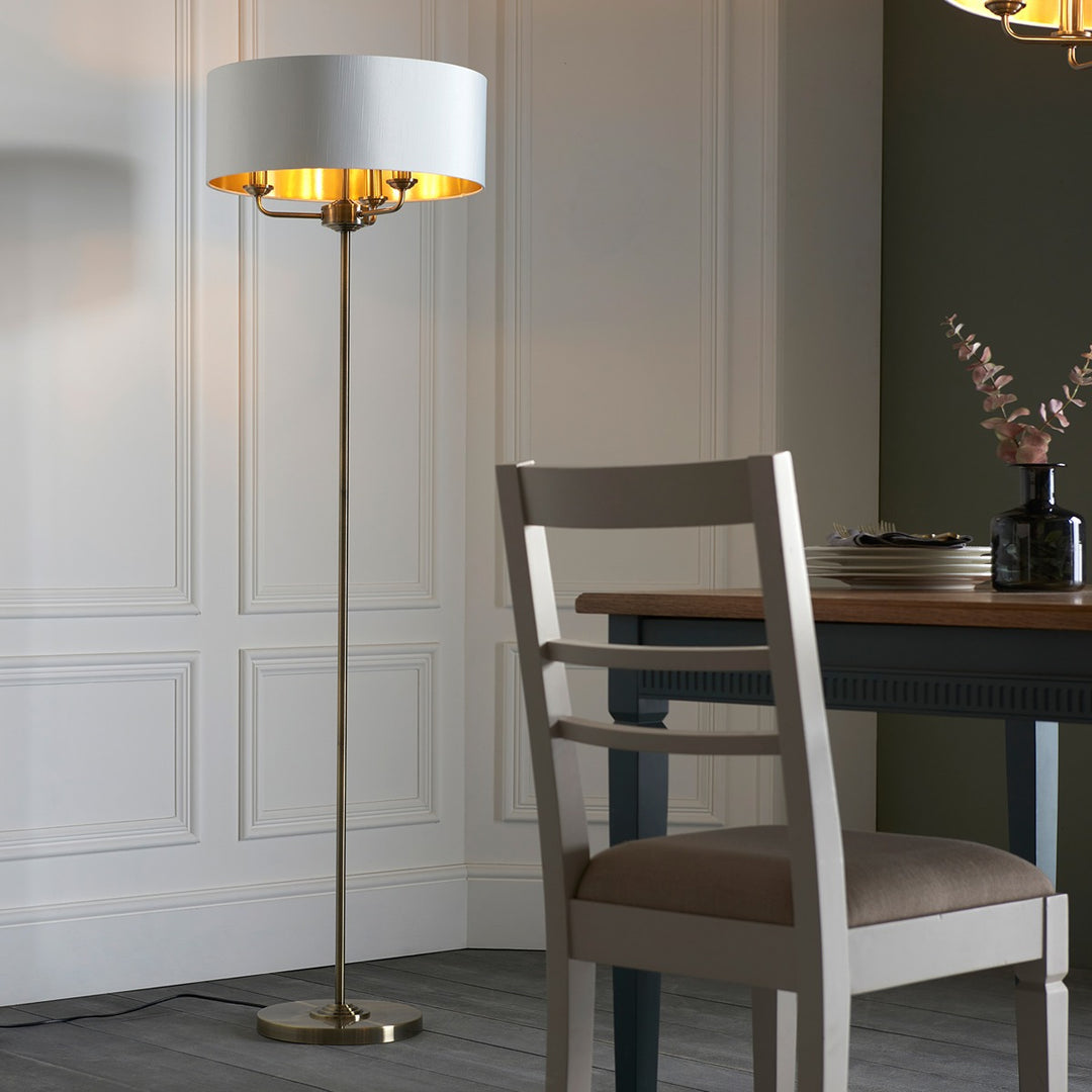 Highclere Floor Lamp - Antique Brass Endon 2
