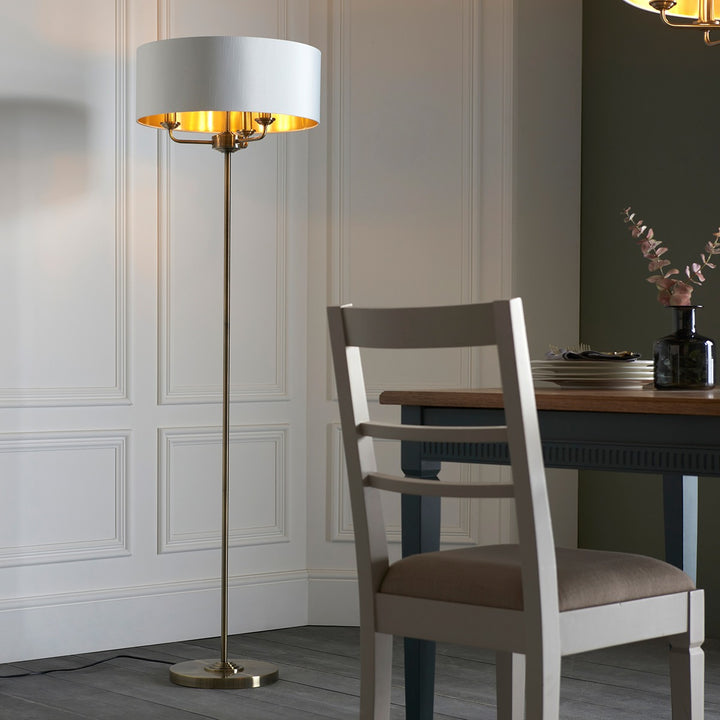 Highclere Floor Lamp - Antique Brass Endon 2