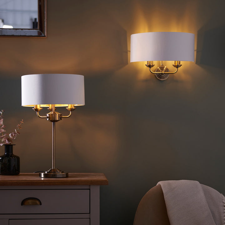 Highclere Wall Light - Antique Brass Endon 3