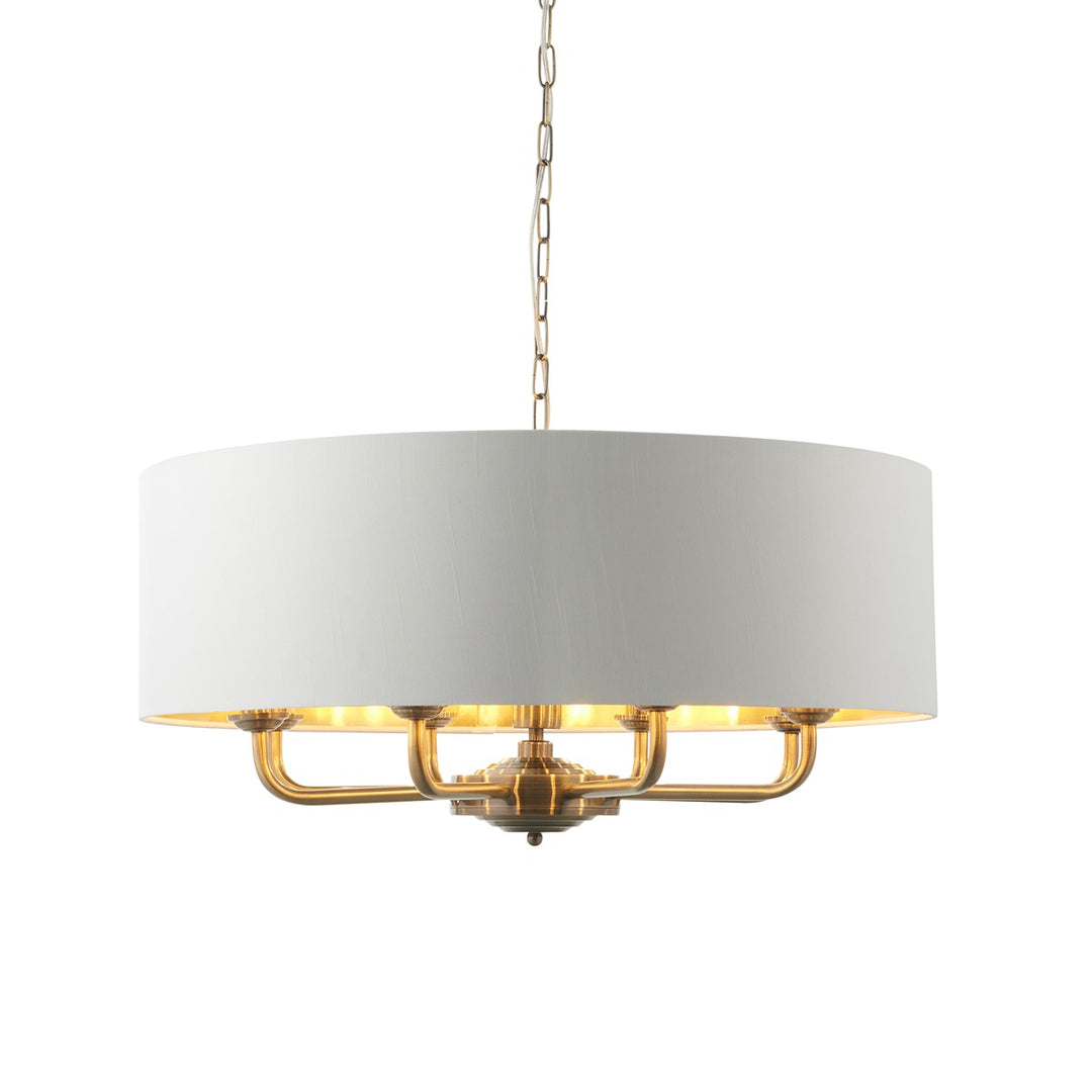 Highclere 8 Pendant Light - Antique Brass Endon 1