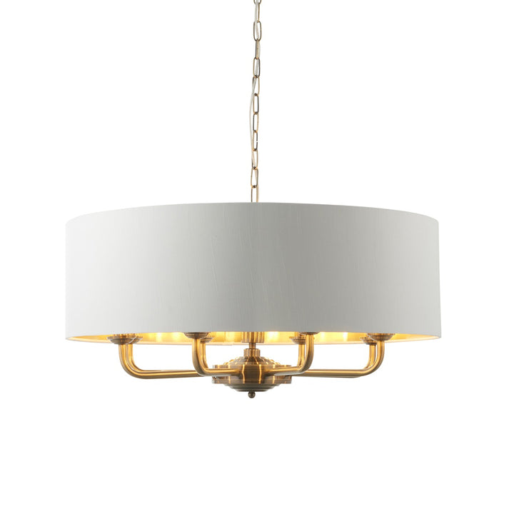 Highclere 8 Pendant Light - Antique Brass Endon 1