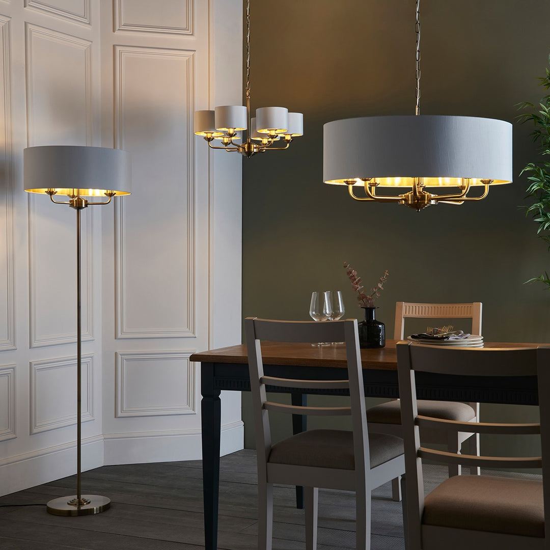 Highclere 8 Pendant Light - Antique Brass Endon 4