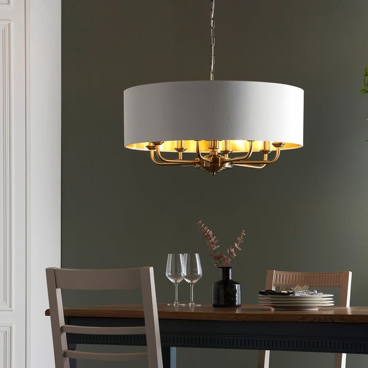 Highclere 8 Pendant Light - Antique Brass Endon 5