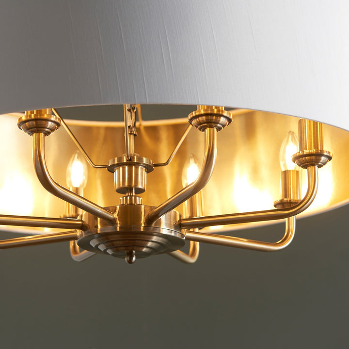 Highclere 8 Pendant Light - Antique Brass Endon 6