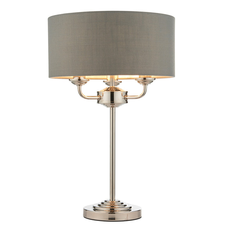 Highclere 3 Table Lamp - Bright Nickel Endon 1