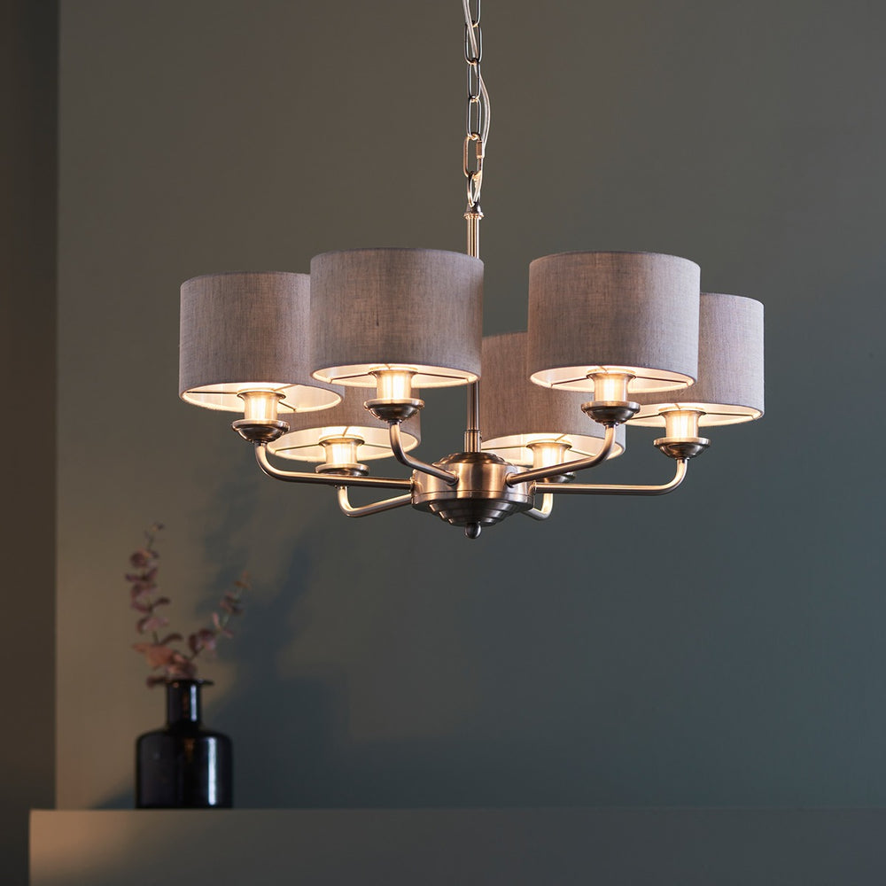 Highclere 6 Multi Pendant Light - Chrome Endon 2