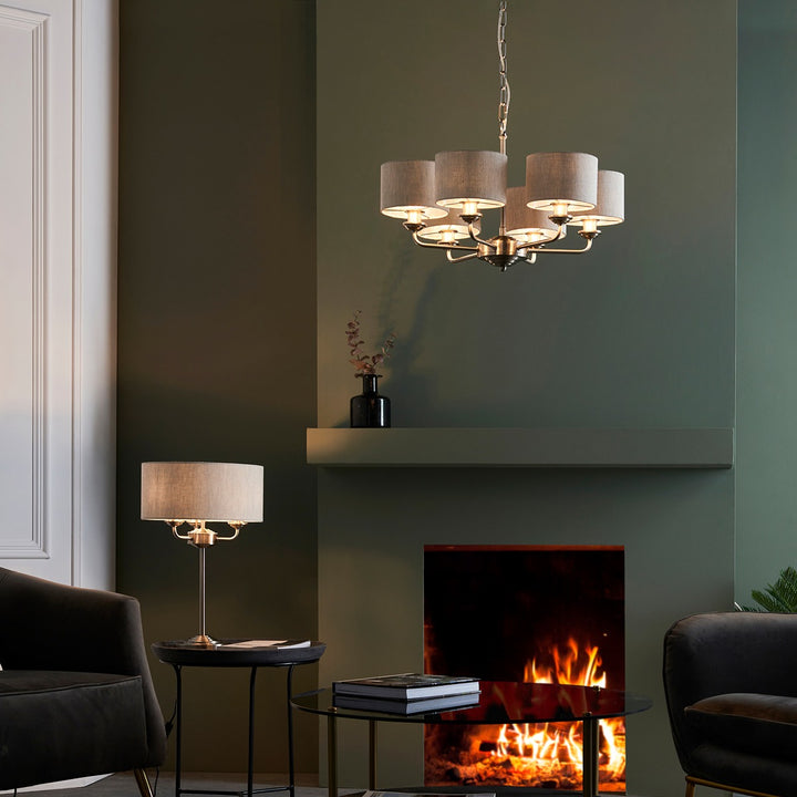 Highclere 6 Multi Pendant Light - Chrome Endon 3