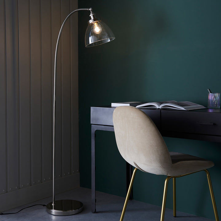 Hendon Floor Lamp - Bright Nickel Endon 2