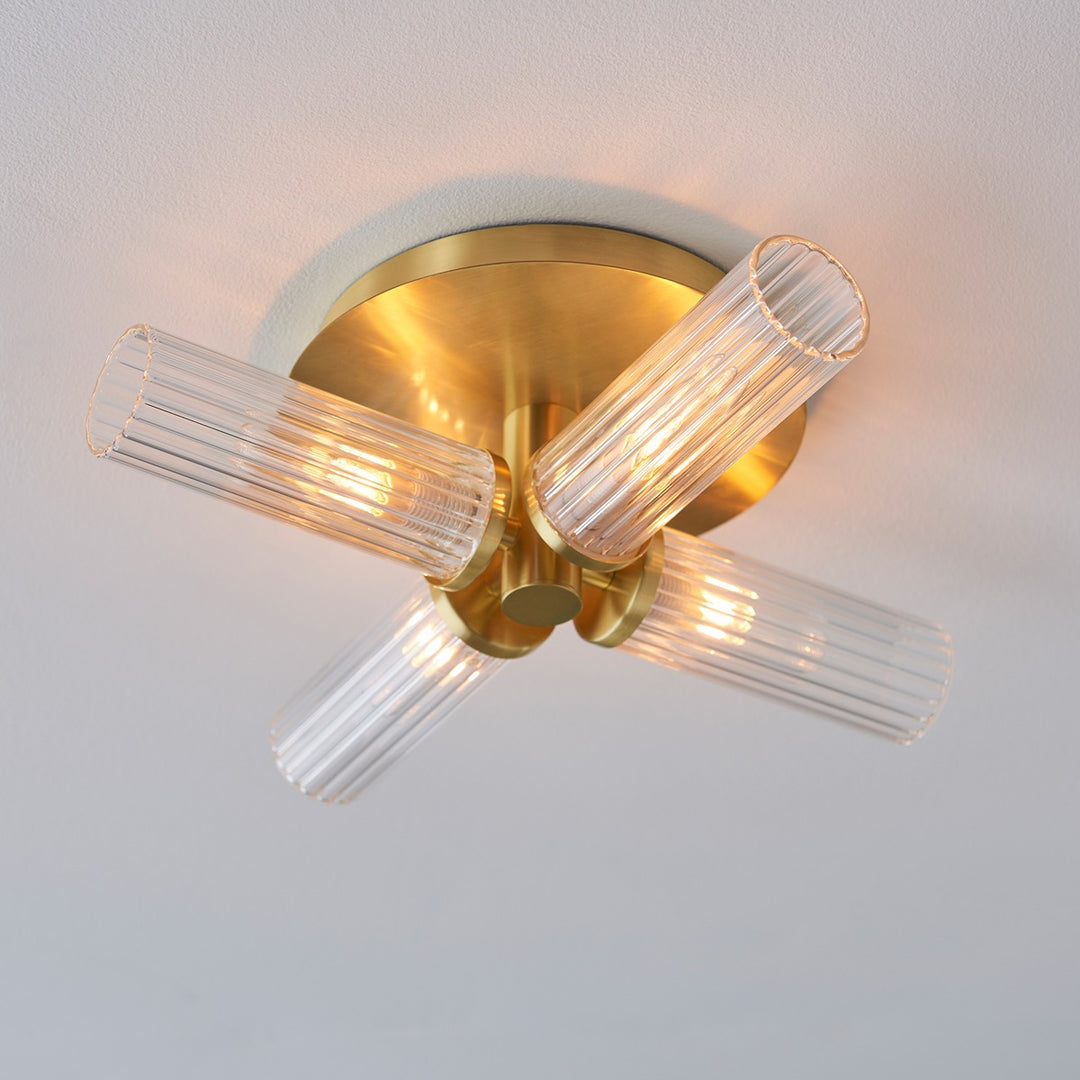 Talo 4 Bathroom Ceiling Light - Brass Endon 2