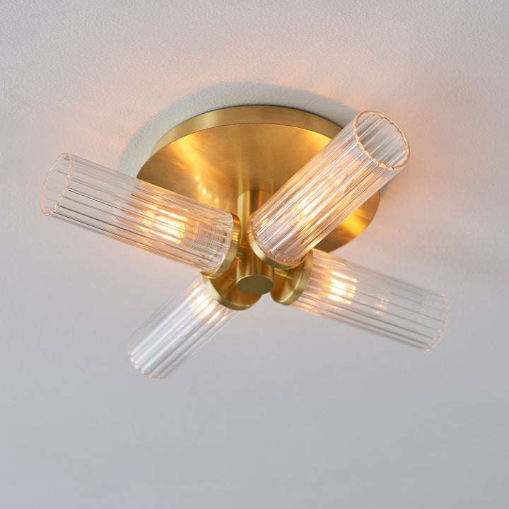 Talo 4 Bathroom Ceiling Light - Brass Endon 2