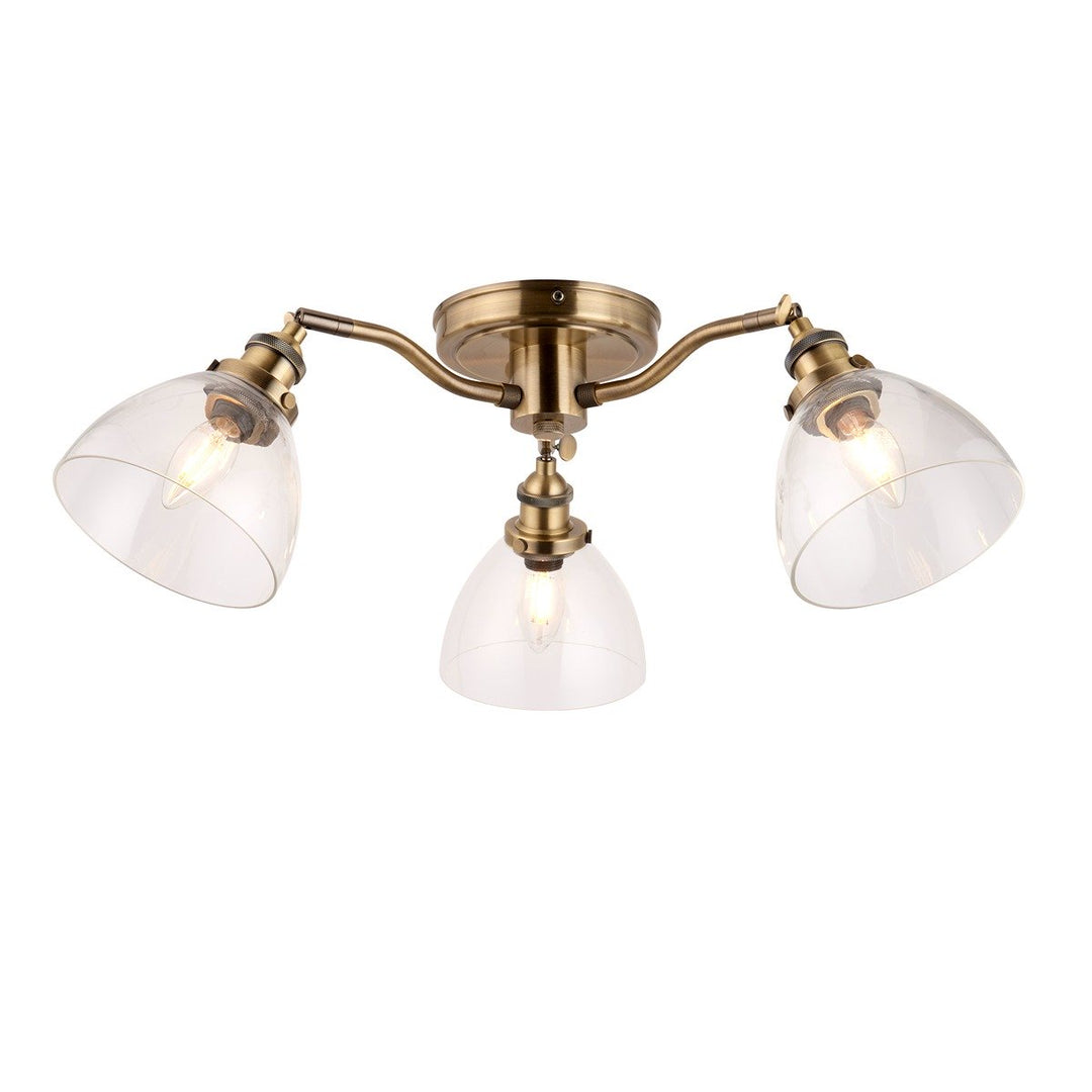 Hansen 3 Ceiling Light - Antique Brass Endon 1