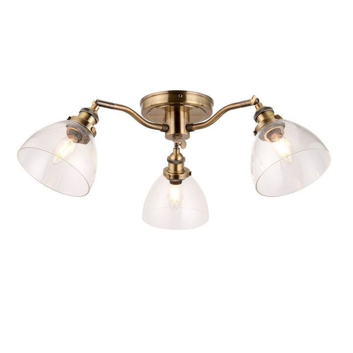 Hansen 3 Ceiling Light - Antique Brass Endon 1