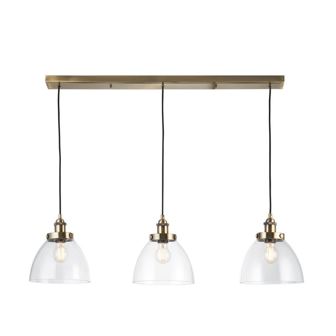 Hansen 3 Pendant Light - Antique Brass Endon 1