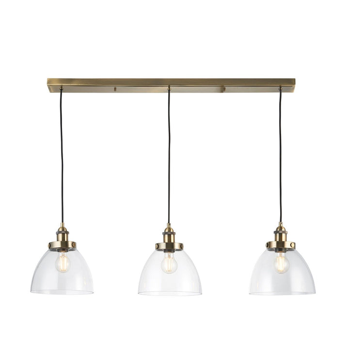 Hansen 3 Pendant Light - Antique Brass Endon 1