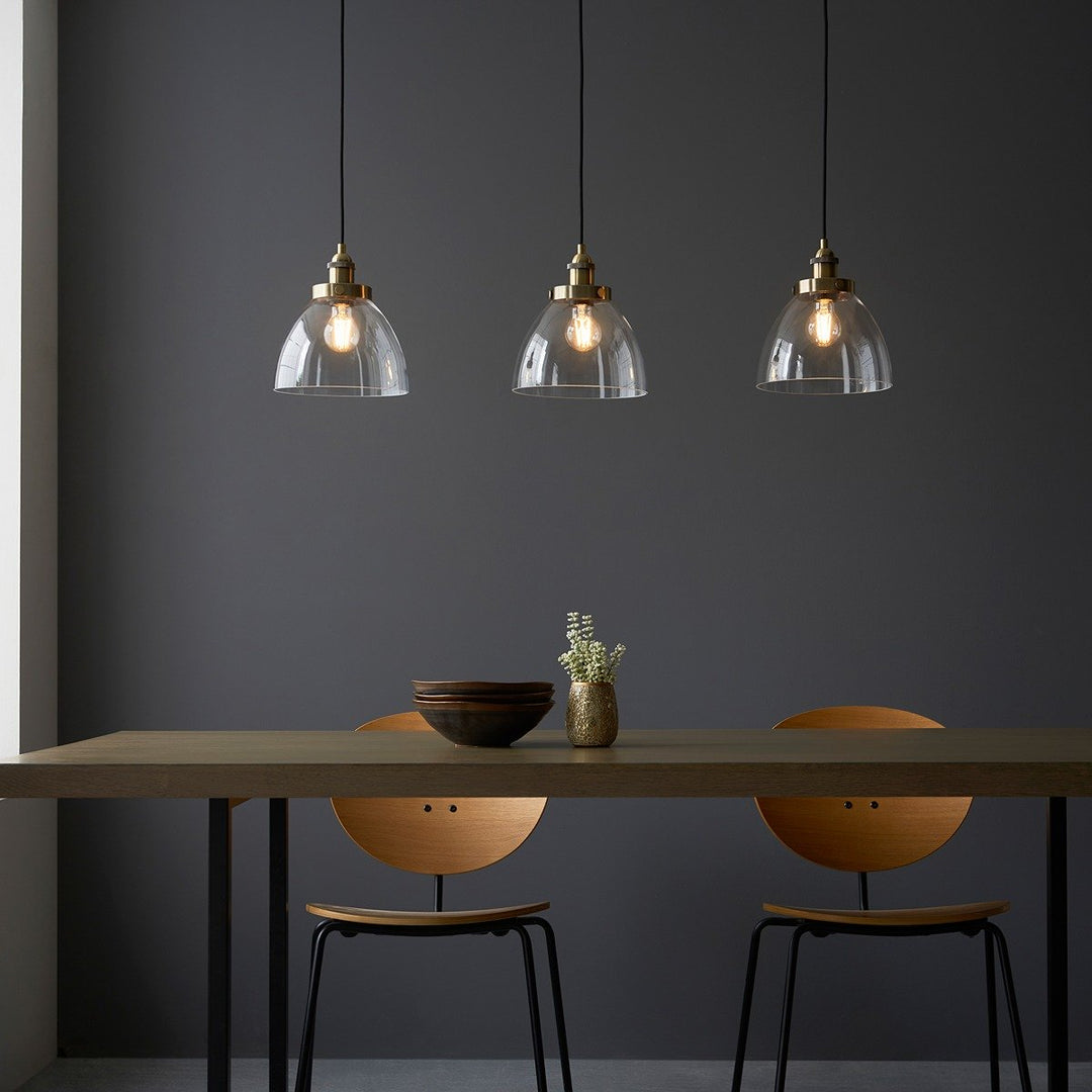 Hansen 3 Pendant Light - Antique Brass Endon 3