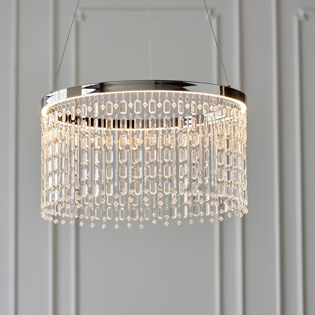 Liliana Crystal Pendant Light - Chrome Endon 2