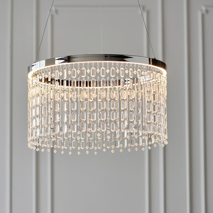 Liliana Crystal Pendant Light - Chrome Endon 2