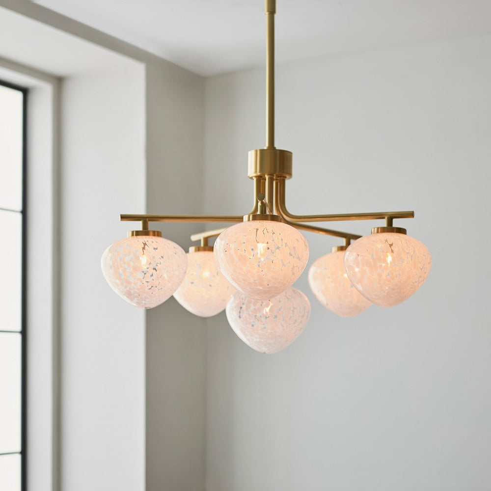 Marlo 6 Light Pendant Light - Satin Brass Endon 2