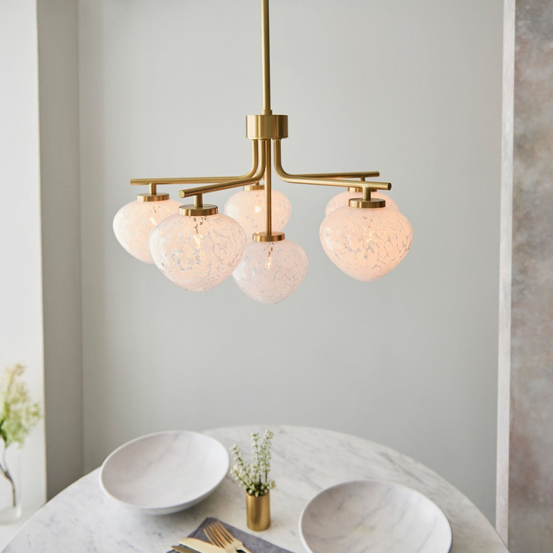 Marlo 6 Light Pendant Light - Satin Brass Endon 5