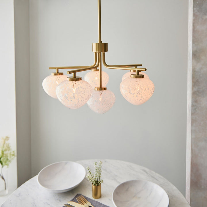 Marlo 6 Light Pendant Light - Satin Brass Endon 5