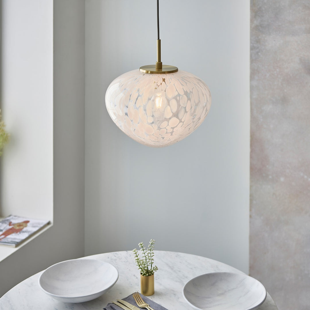Marlo 1 Light Pendant Light - Satin Brass Endon 5