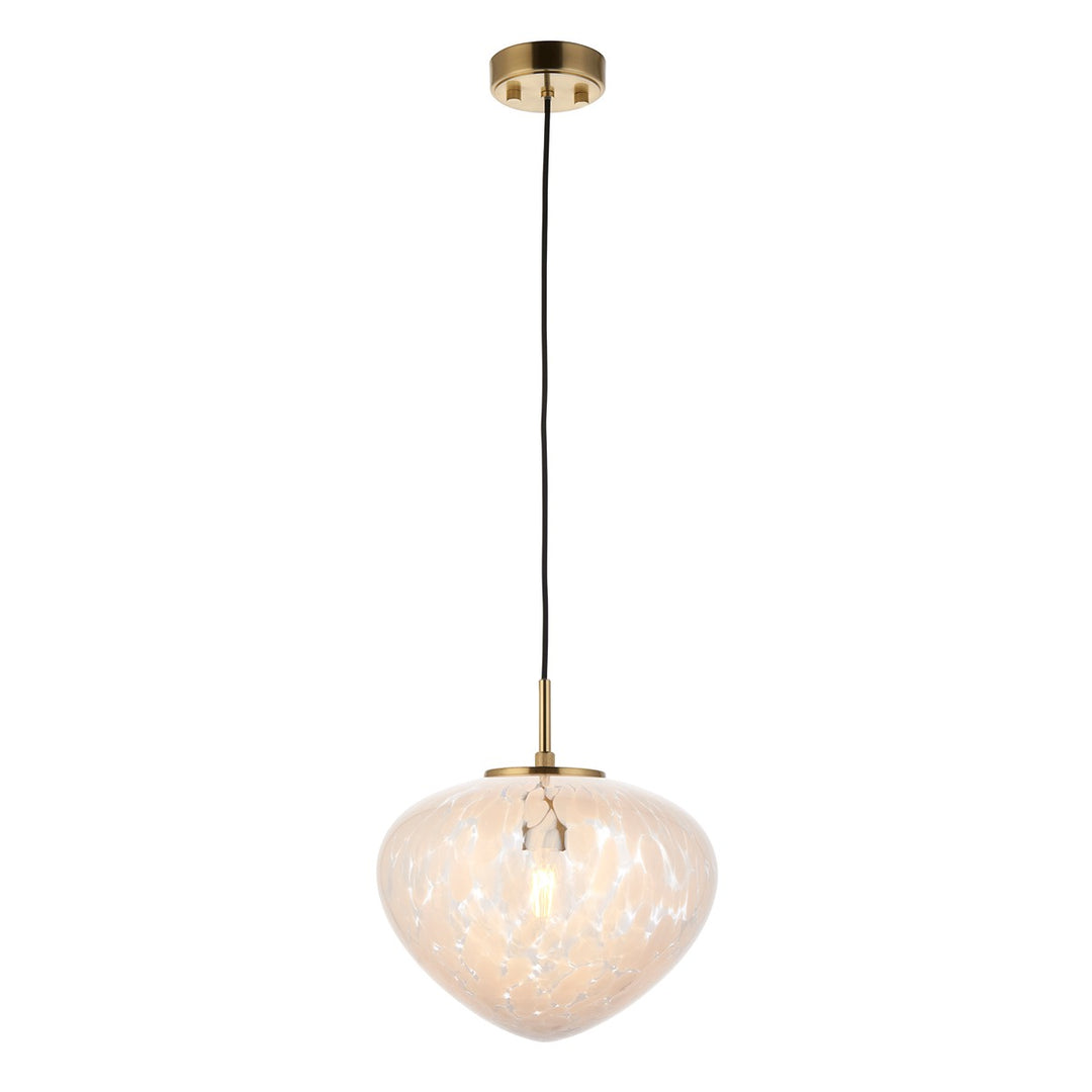 Marlo 1 Light Pendant Light - Satin Brass Endon 1