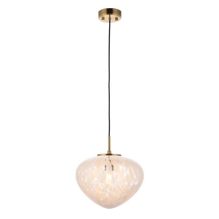 Marlo 1 Light Pendant Light - Satin Brass Endon 1