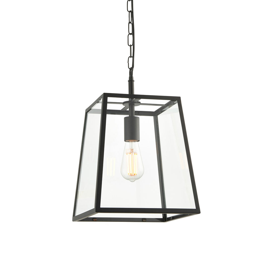 Hurst Lantern Pendant Light - Black Endon 1