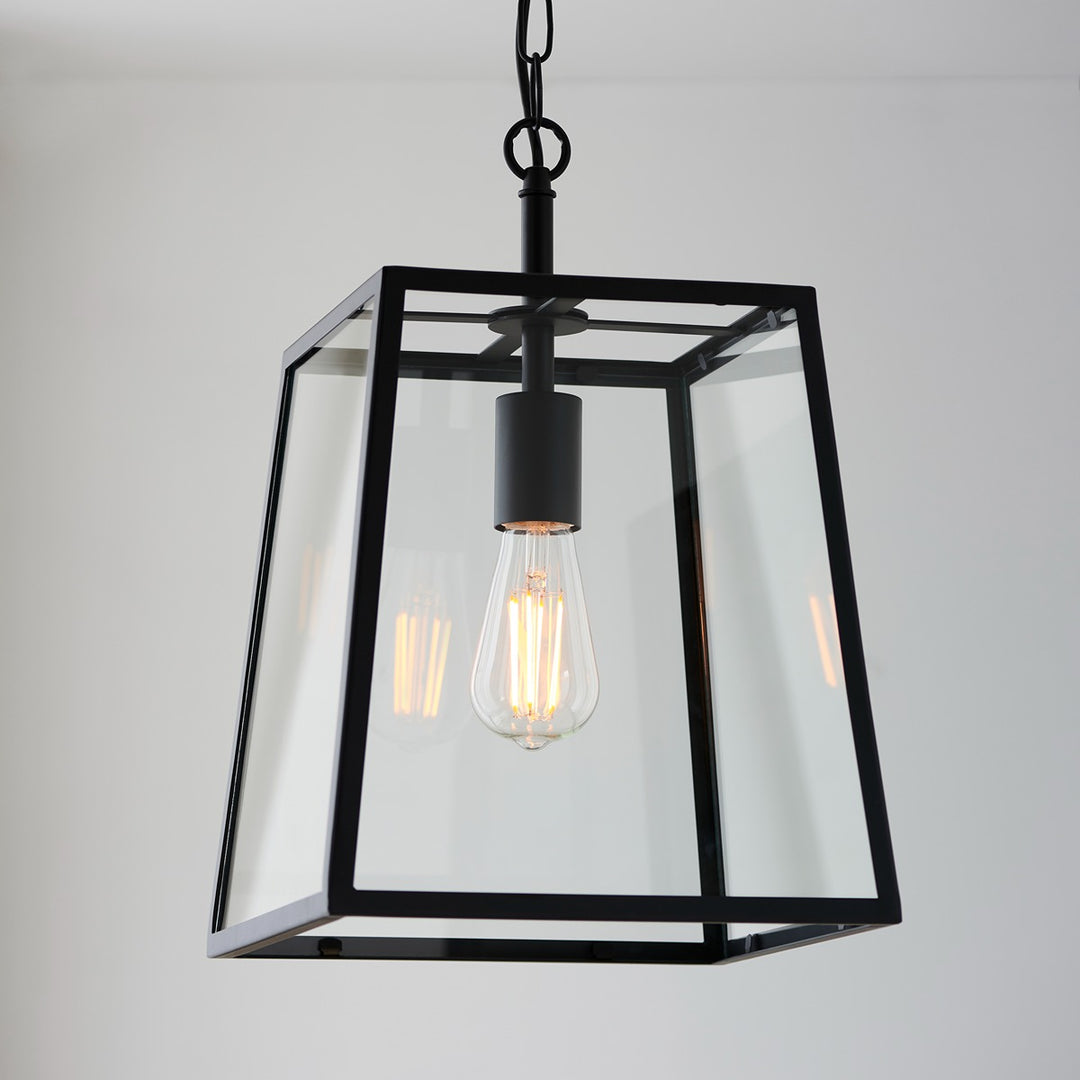 Hurst Lantern Pendant Light - Black Endon 2