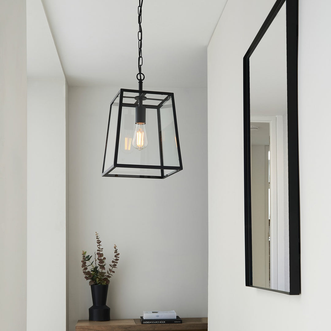 Hurst Lantern Pendant Light - Black Endon 3