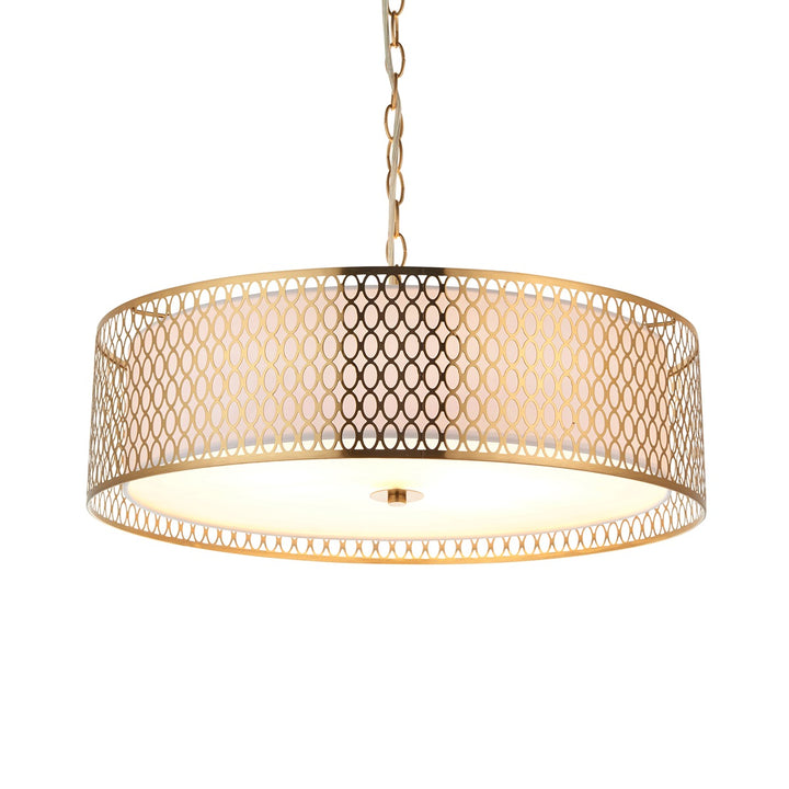 Cordero Geometric Metal Pendant Light - Gold Endon 1