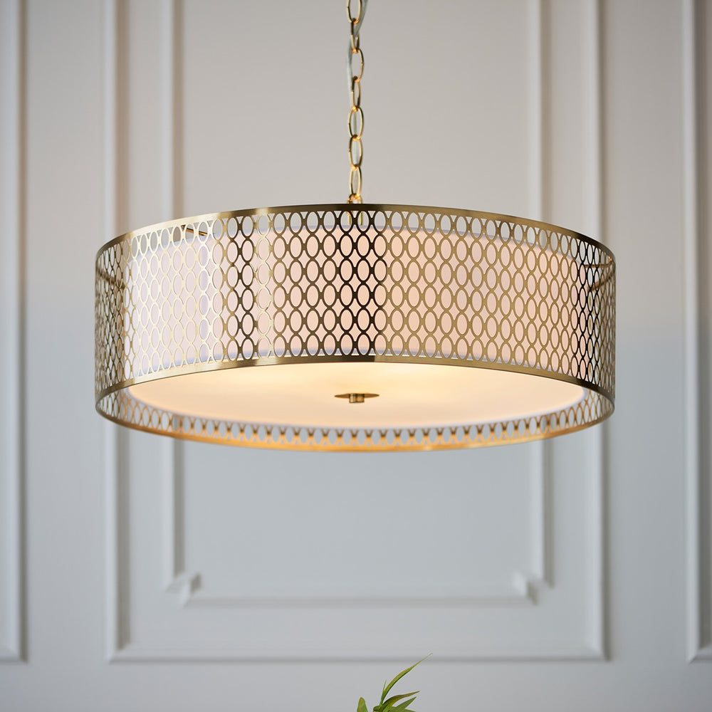Cordero Geometric Metal Pendant Light - Gold Endon 2