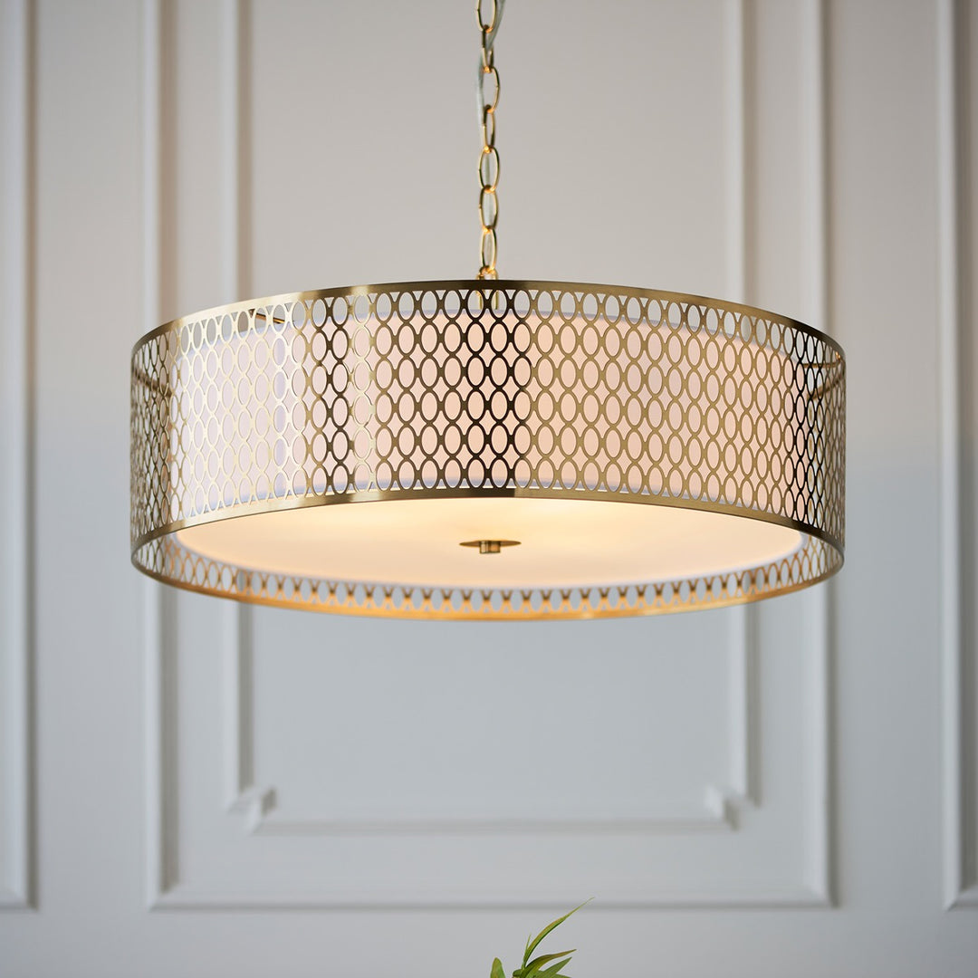 Cordero Geometric Metal Pendant Light - Gold Endon 2