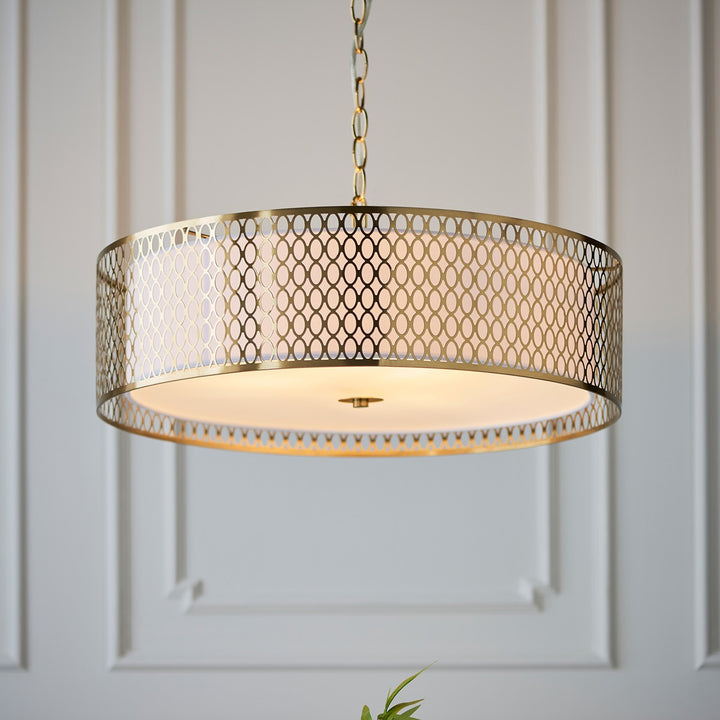 Cordero Geometric Metal Pendant Light - Gold Endon 2