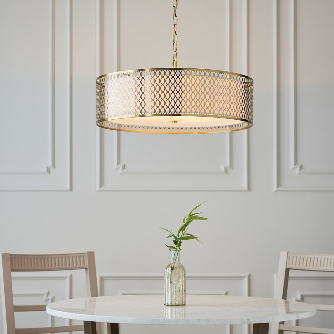 Cordero Geometric Metal Pendant Light - Gold Endon 3