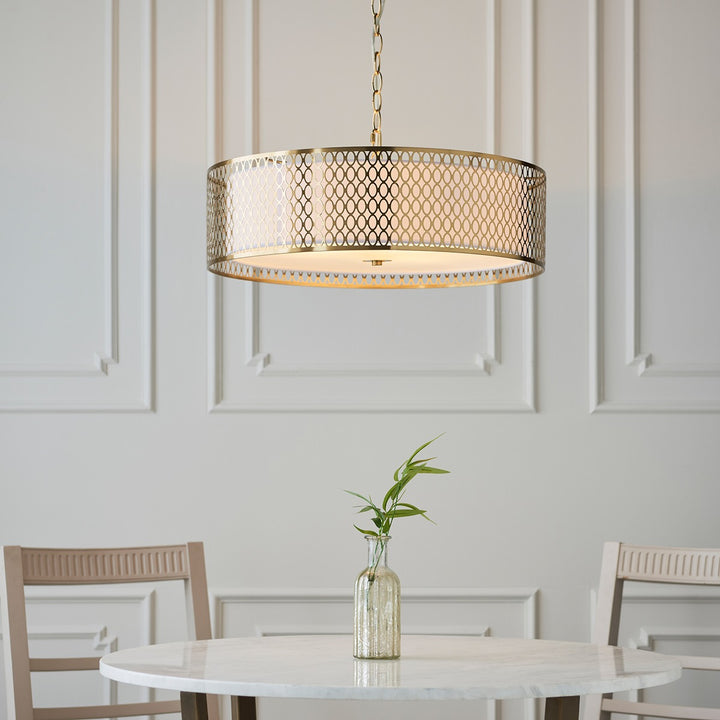 Cordero Geometric Metal Pendant Light - Gold Endon 3