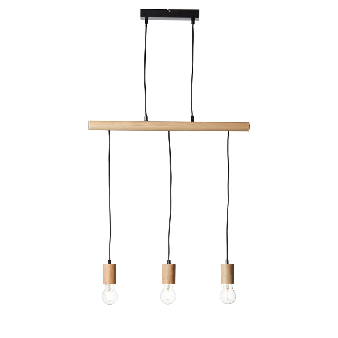 Sven 3 Hanging Pendant Light - Natural Endon 1