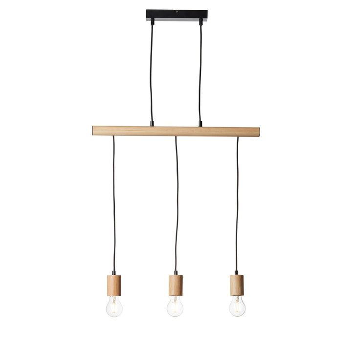 Sven 3 Hanging Pendant Light - Natural Endon 1