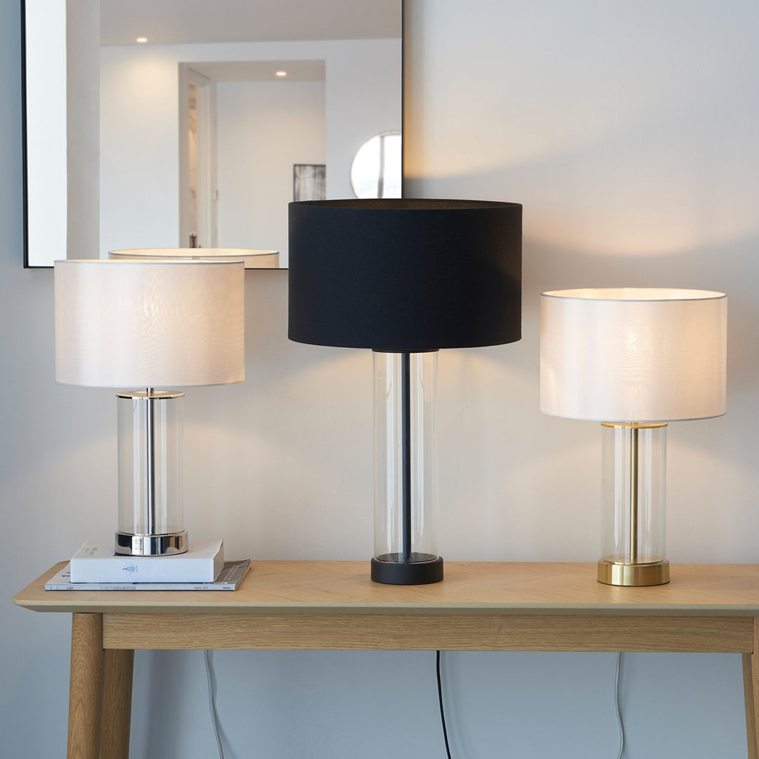 TAX FREE Lessina Glass Table Lamp - Brass Trade 3