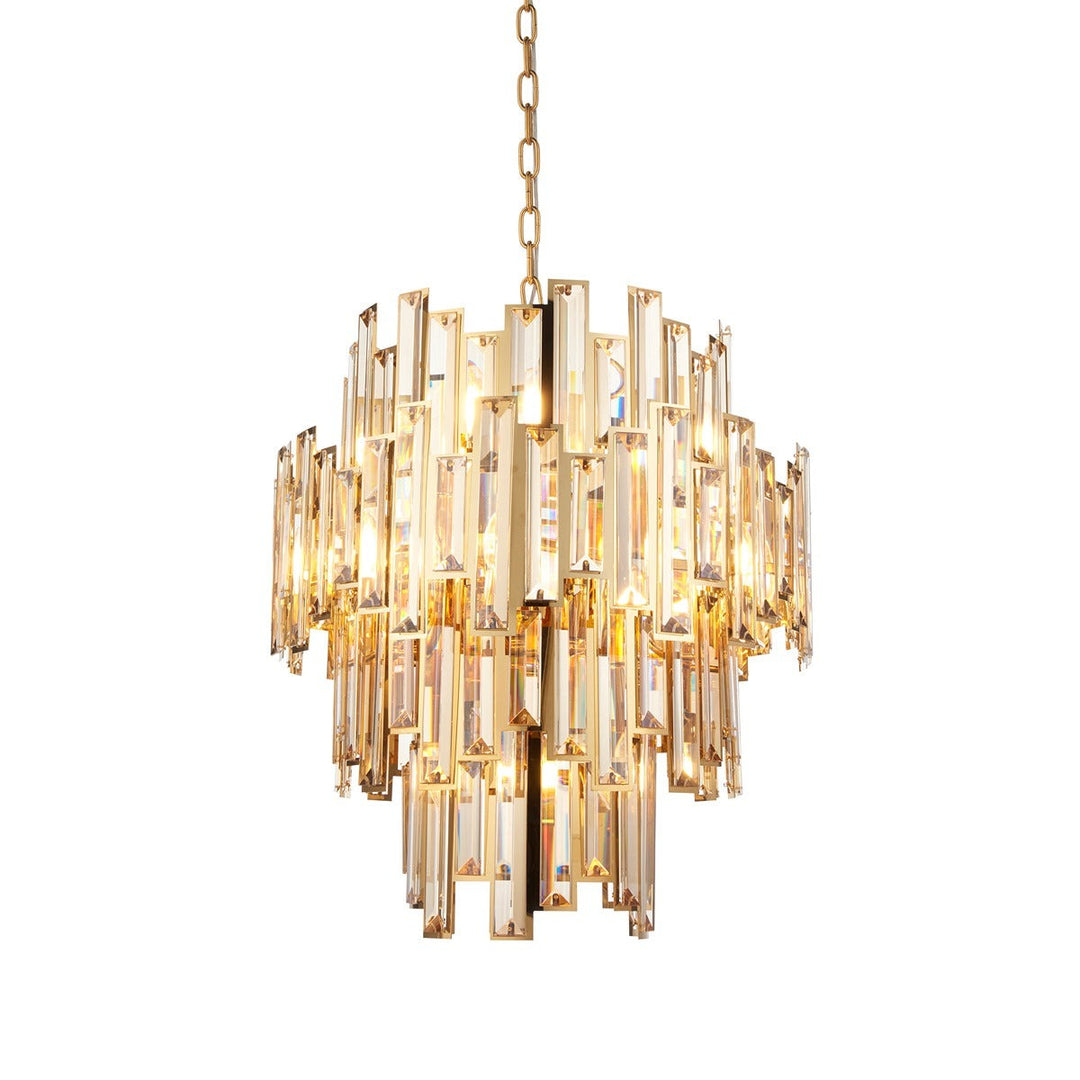 Vivienne 12 Light Pendant Light - Gold/Champagne Crystal Endon 6